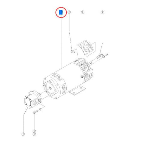 Pump Motor 105387GT for Genie gr - 08 gr - 12 gr - 15 gr - 20 grc - 12 qs - 12r qs - 12w qs - 15r qs - 15w qs - 20r qs - 20w tz - 50/30 - Fab Heavy Parts