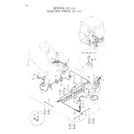 PVC-ohjainpaneeli 9133701 Hitachi Excavator EX100-3 EX100-3C
