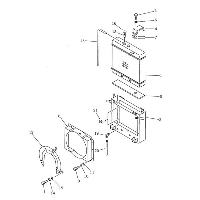 Radiator 23A - 03 - 11600 Fits for Komatsu Graders GD661A - 1 - Fab Heavy Parts