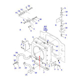 Radiator 37C - 03 - 11500 Fits for Komatsu Loader SK1026 - 5 SK1020 - 5 CK35 - 1 CK30 - 1 SK1020 - 5N SK1026 - 5N - Fab Heavy Parts