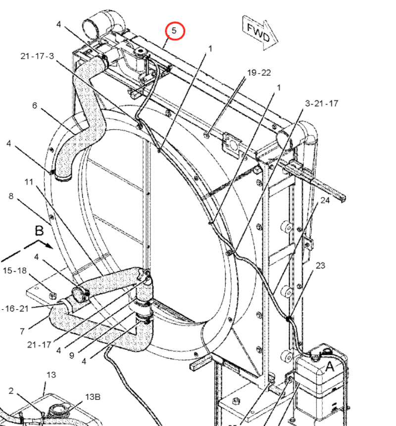 Radiator 3836408 383 - 6408 Fits for Caterpillar CAT Engine C13 Excavator 345C MH 345D 349D 349D2 - Fab Heavy Parts