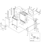 Radiator 4421864 for Hitachi Excavator ZX120 ZX130H ZX135US