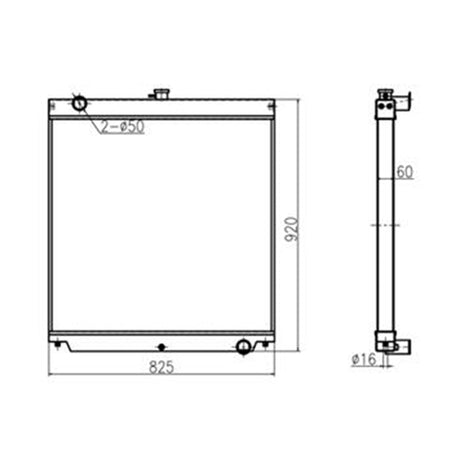 Radiator 4448283 for Hitachi Excavator ZAX180W ZAX160LC - Fab Heavy Parts