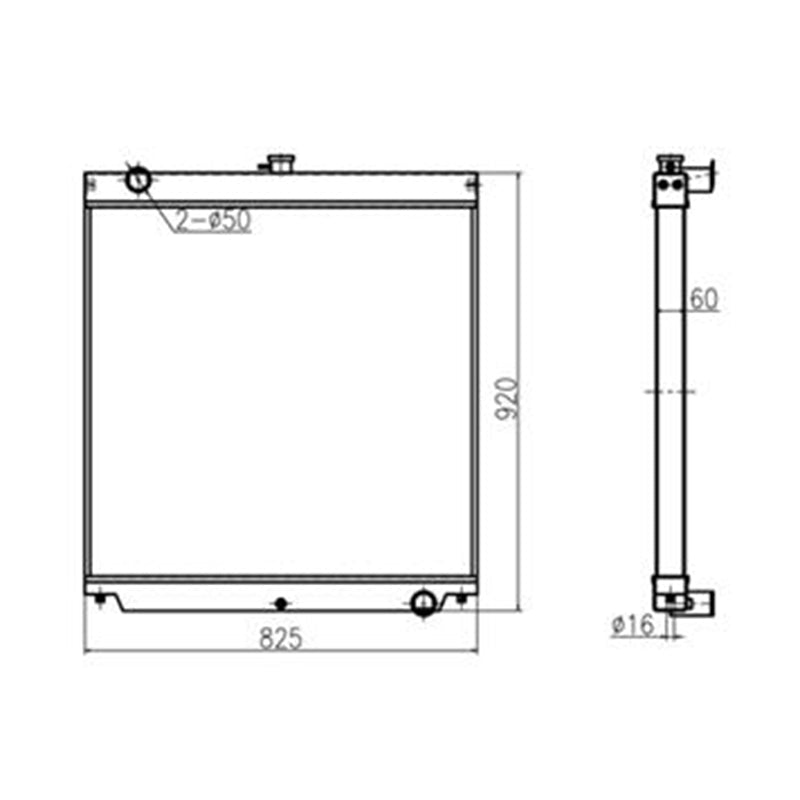 Radiator 4467355 for Hitachi Excavator ZAX180W ZAX160LC - Fab Heavy Parts