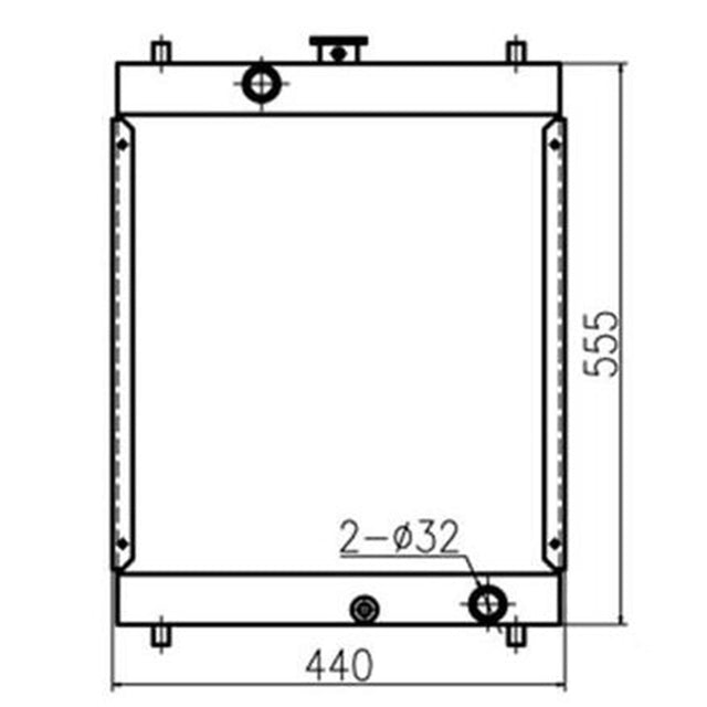 Radiator 4611871 4467233 for Hitachi Excavator ZAX50U