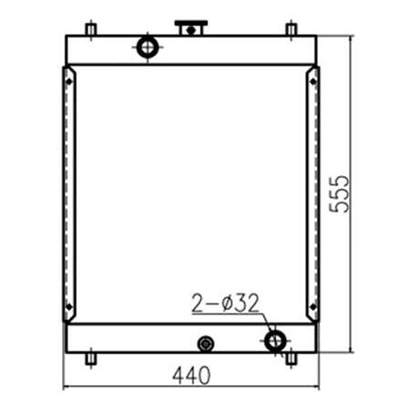 Radiator 4611871 4467233 for Hitachi Excavator ZAX50U - Fab Heavy Parts