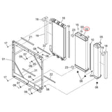 Radiator 4720129 for Hitachi Excavator ZH200-A ZH200LC-A ZX250LC-5B ZX250LCN-5B ZX290LC-5B ZX290LCN-5B