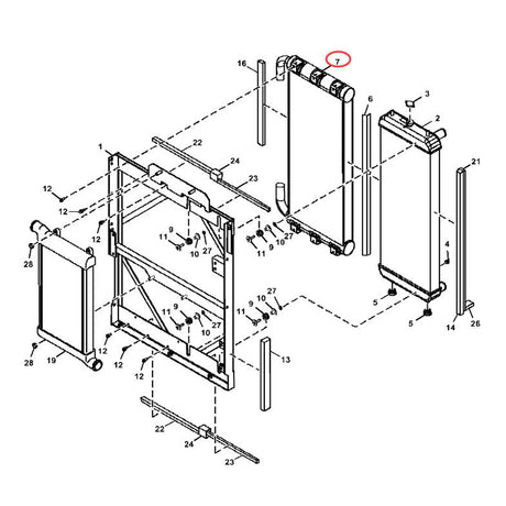 HYD-oliekoeler 4720130 Past voor John Deere graafmachine 230GW 245GLC