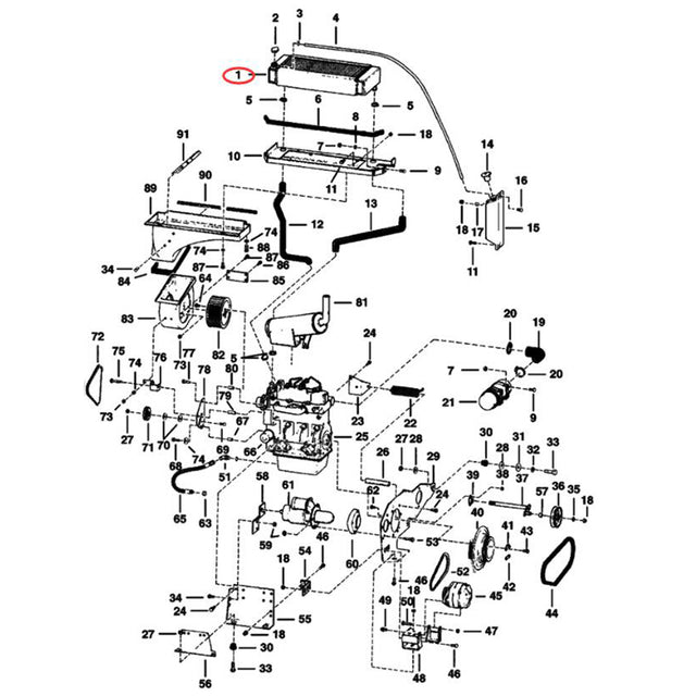 Radiator 6563691 6678670 Aftermarket Replacement For Bobcat Skid Steer Loader 443 443B 453C 453D 453F 463 463F SERIES 543 543B 553 553C 553G 553F