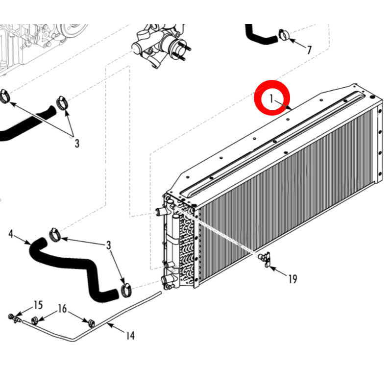 Radiator 67 - 2433 for Thermo King Refrigeration Unit T - 1000 T - 1200 - Fab Heavy Parts