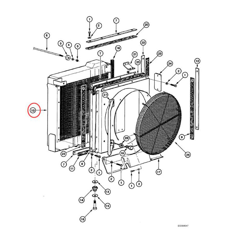 Radiator 73164343 Fits for Case Motor Grader 845 845DHP 865 865AWD 865DHP 865VHP 885 885AWD Final clearance - Fab Heavy Parts
