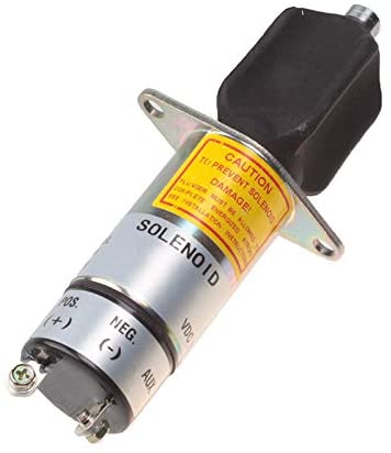 Shutoff Solenoid 1504 - 12A7U1B1S2 SA - 3527 for Yanmar Engine 2 Terminals, 12V - Fab Heavy Parts