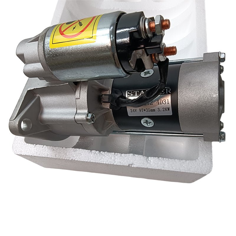 Starter Motor M2T64271 for Mitsubishi Engine 4DR5 Fits for Caterpillar Excavator E70Midi E70B EL70 - Fab Heavy Parts
