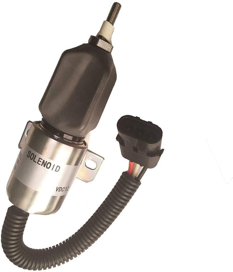 Stop Solenoid 1700 - 1507 1751ES - 12E7ULB1S5 Shutdown Engine for Woodward, 12V - Fab Heavy Parts