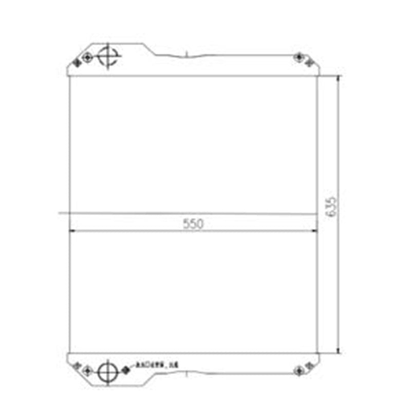Núcleo do radiador hidráulico 330/925606 para JCB 3190 3220