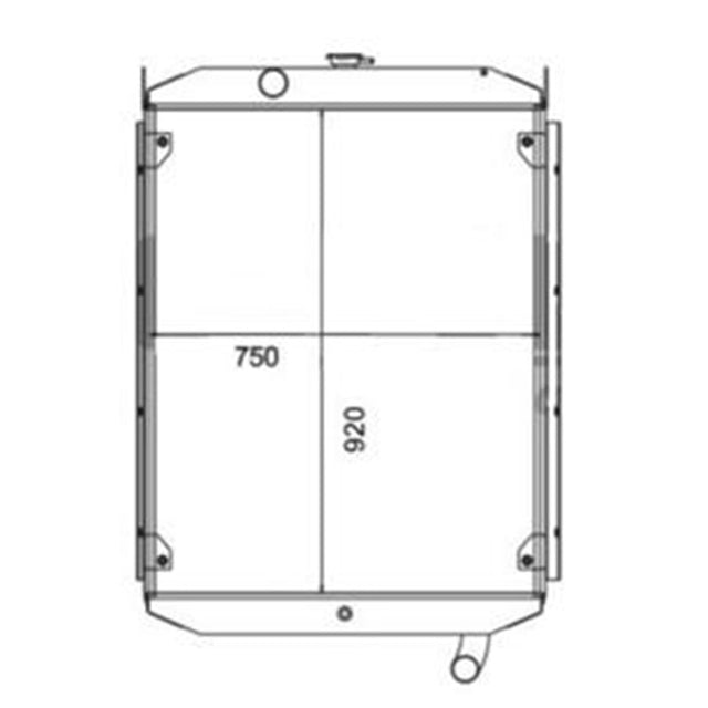 Núcleo del radiador hidráulico para el cargador Volvo L120 Tipo antiguo