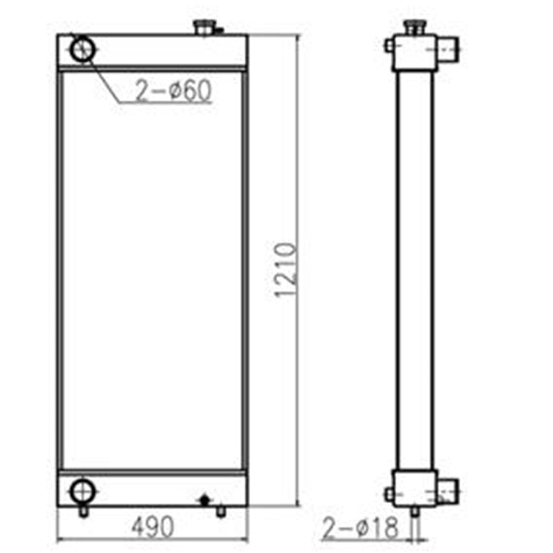 Hydraulischer Kühlerkern LN002080 LN002730 Passend für Case CX360B Raupenbagger