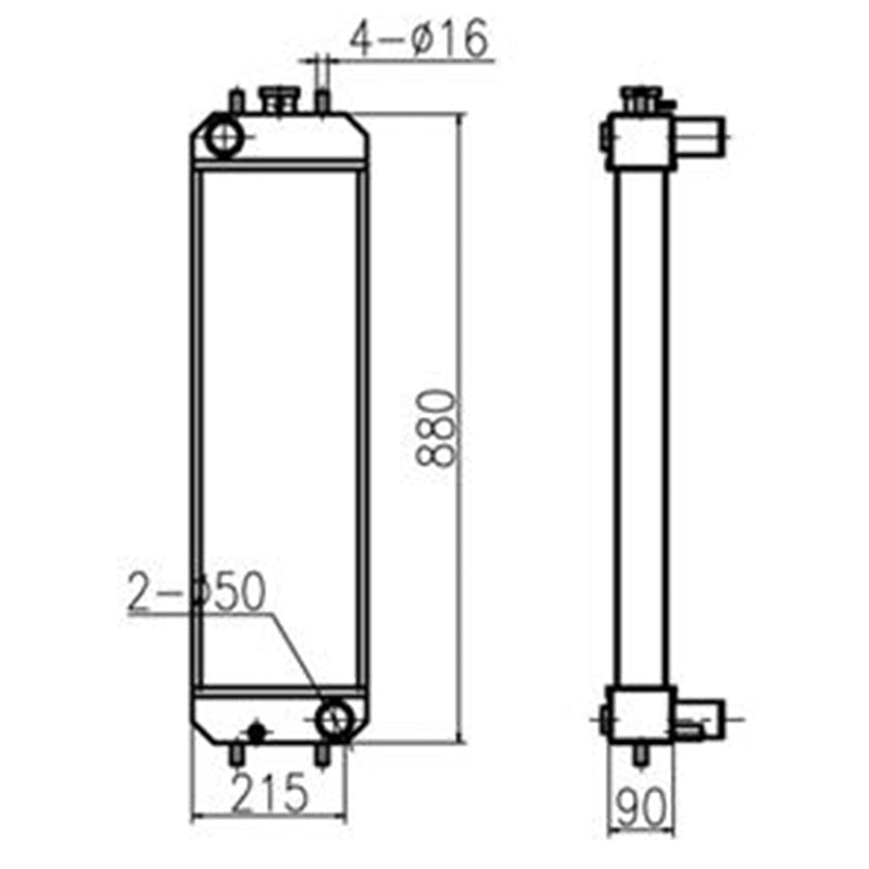Hydraulinen jäähdyttimen ydin LN003470 Sopii Case CX75 telakaivukoneeseen