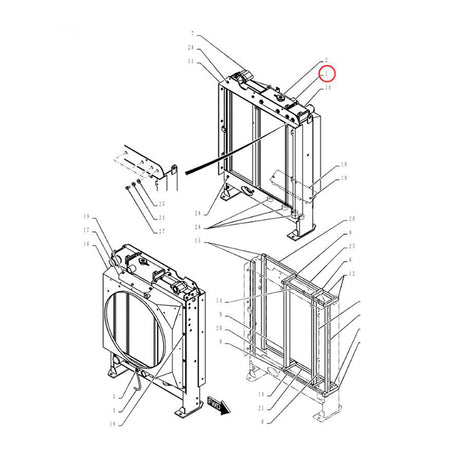 Hydraulic Radiator YY05P00031S001 for Kobelco Excavator ED150 140SR SK140SRLC SK135SRLC-2