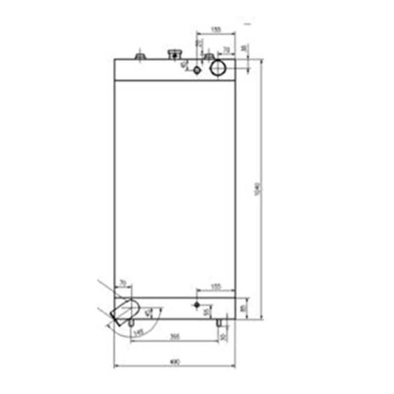 Hydraulic Radiator 134-03-73100 Fits for Komatsu D61EX-15E0 D61PX-15E0 Bulldozers