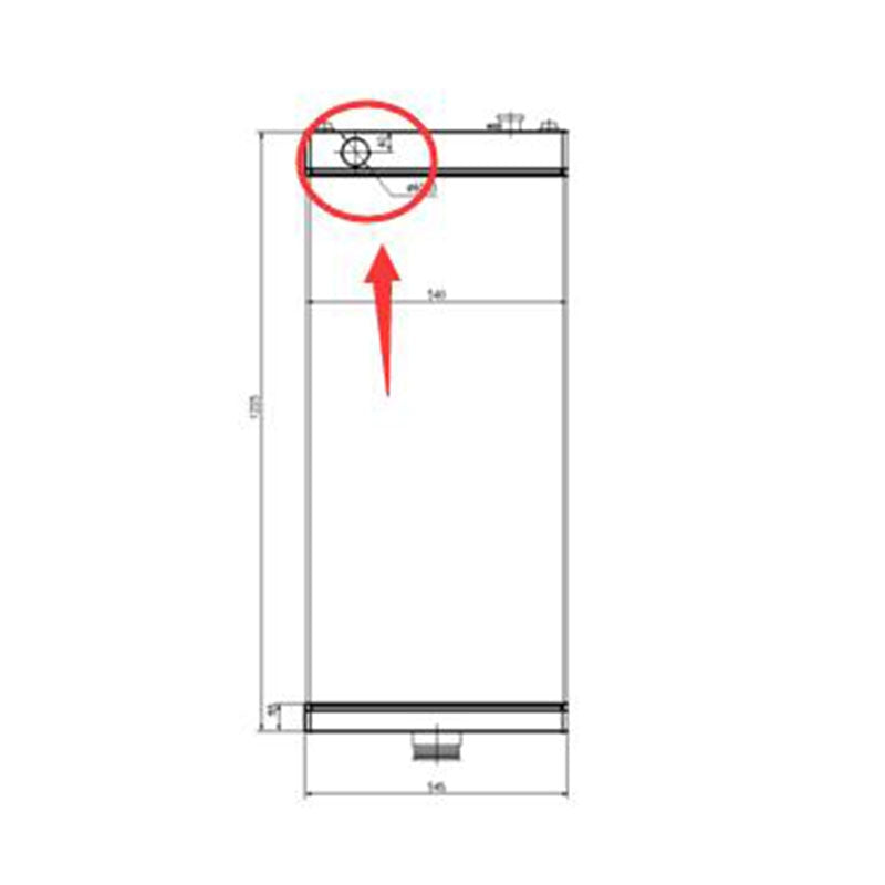 Hydraulic Radiator 425-03-32221 Fits for Komatsu Wheel Loader WA500-6 Hole Left