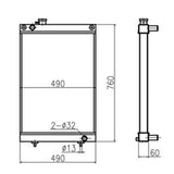 Hydraulic Radiator 440211-00176 for Doosan Excavator DH55