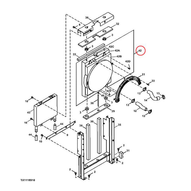 Hydraulic Radiator 4464825 Fits for John Deere Excavator 80C