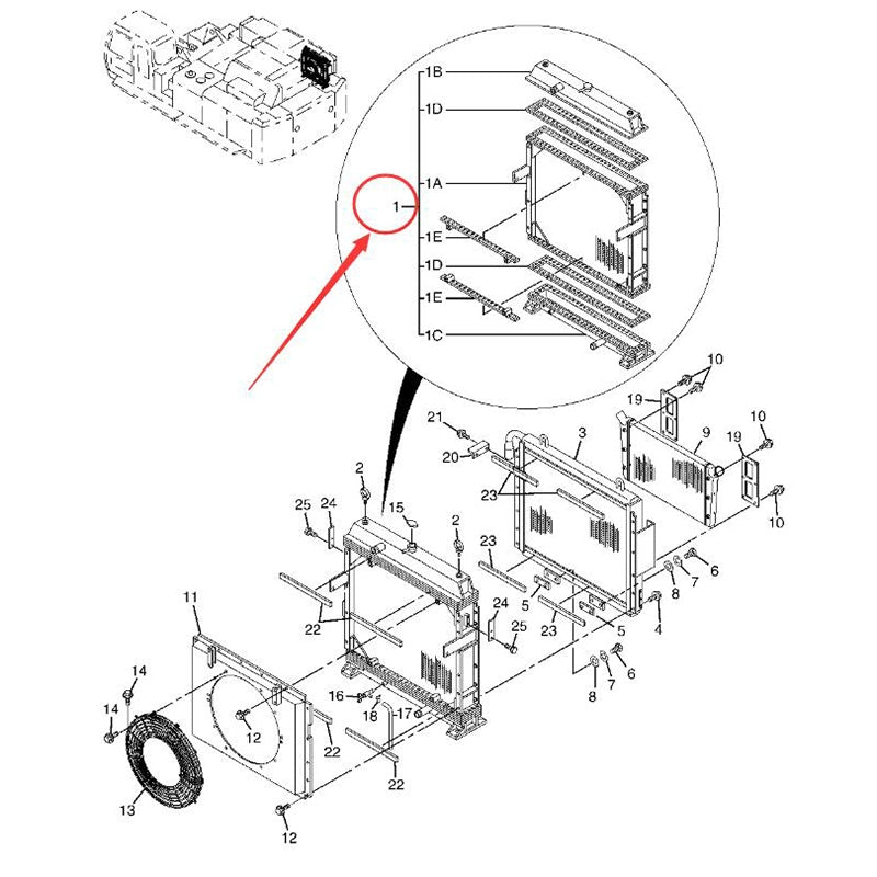 Hydraulic Radiator 4474012 Fits for John Deere Excavator 800C
