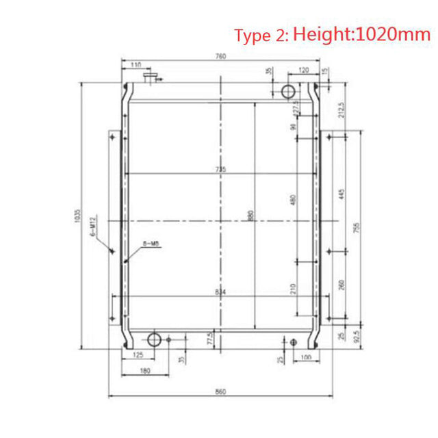 Hydraulic Radiator Core Assembly 20Y-03-21710 Fits for Komatsu Engine 6D95 6D102 Excavator PC200-6 PC240-6 PC220-6