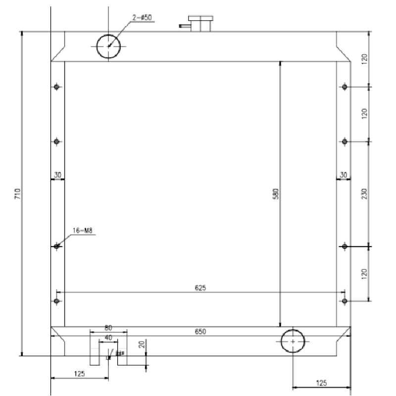 Hydraulic Radiator Core Assembly Fits for Caterpillar E312B