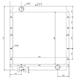 Hydraulic Radiator Core Assembly Fits for Caterpillar E312B