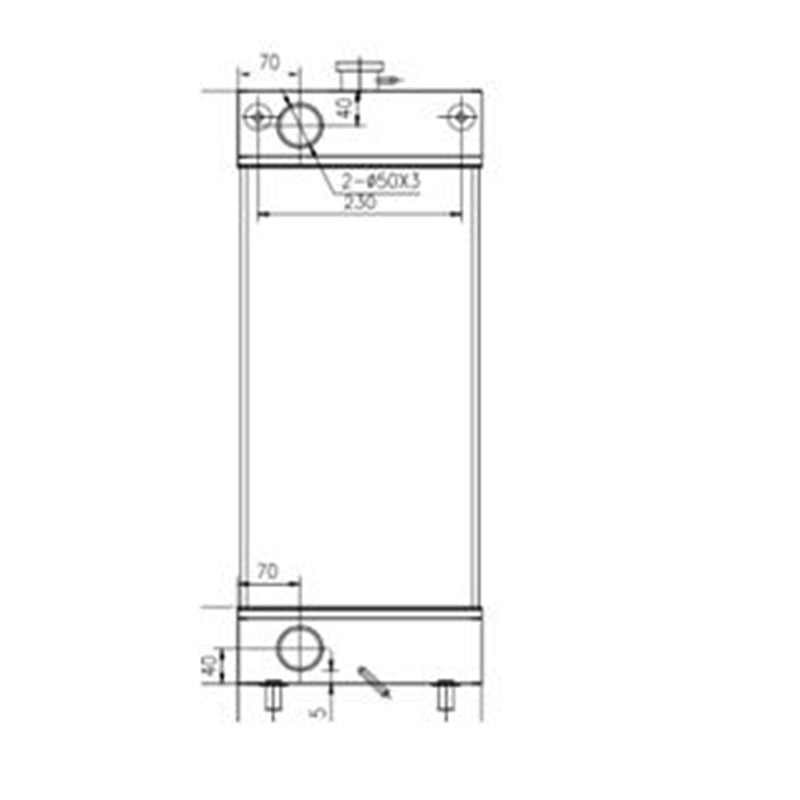 Hydraulikkühler für Doosan-Bagger, Kerngröße 550 x 275 x 100