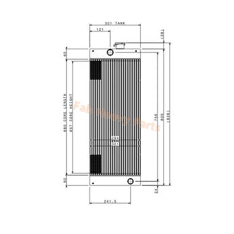 Hydraulic Radiator for Hyundai Excavator RX75-V