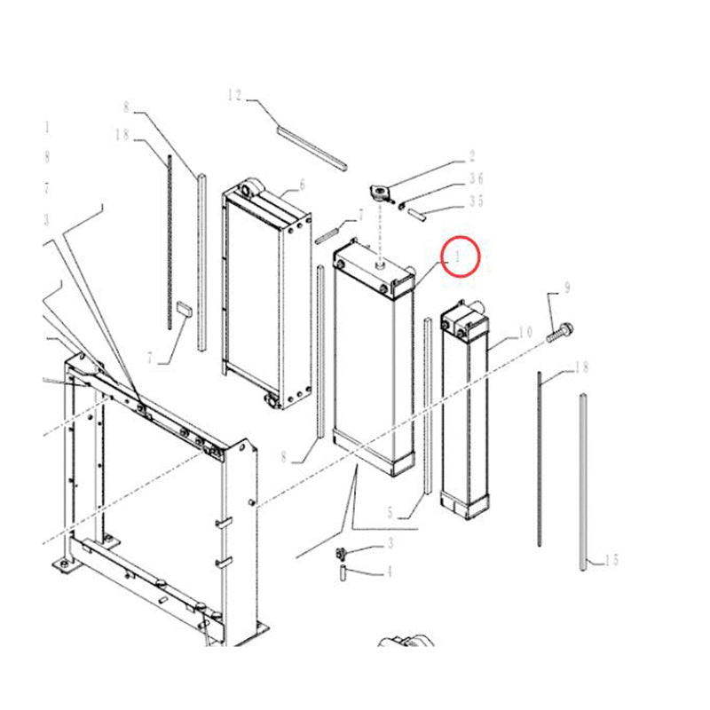 Hydraulic Radiator LC05P00056S001 for Kobelco Excavator SK350-9