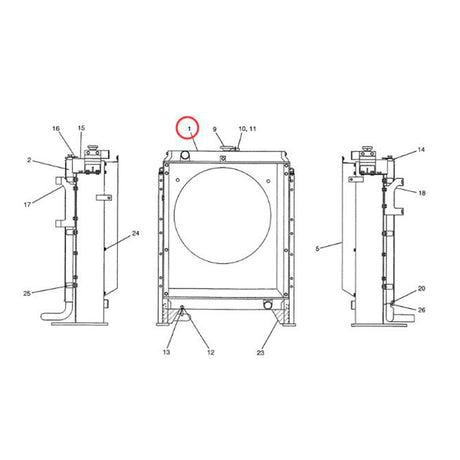 Hydraulic Radiator YB05P00001S001 for New Holland Excavator E200SR E200SRLC